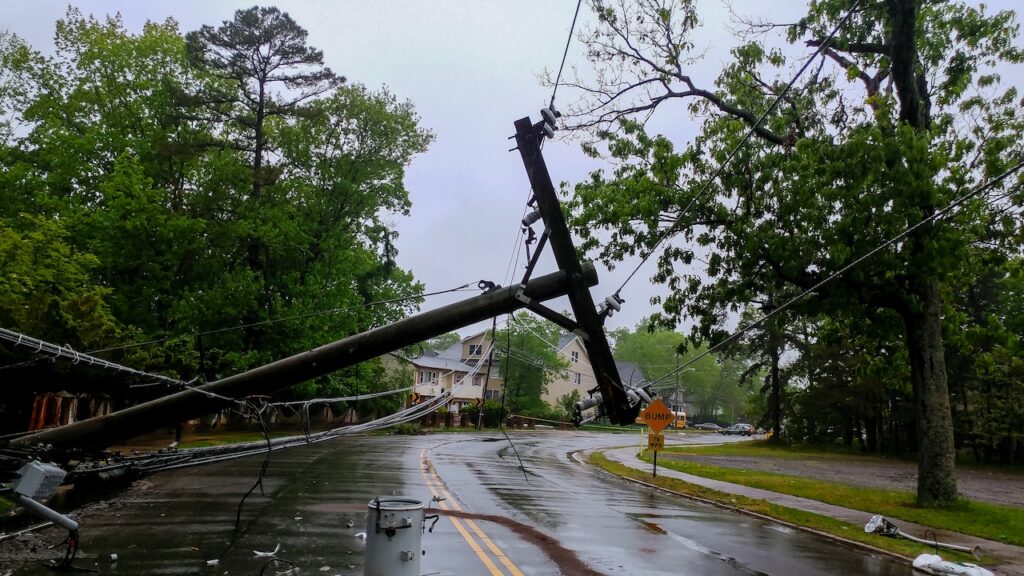 downed power line - small business IT preparing for hurricane season